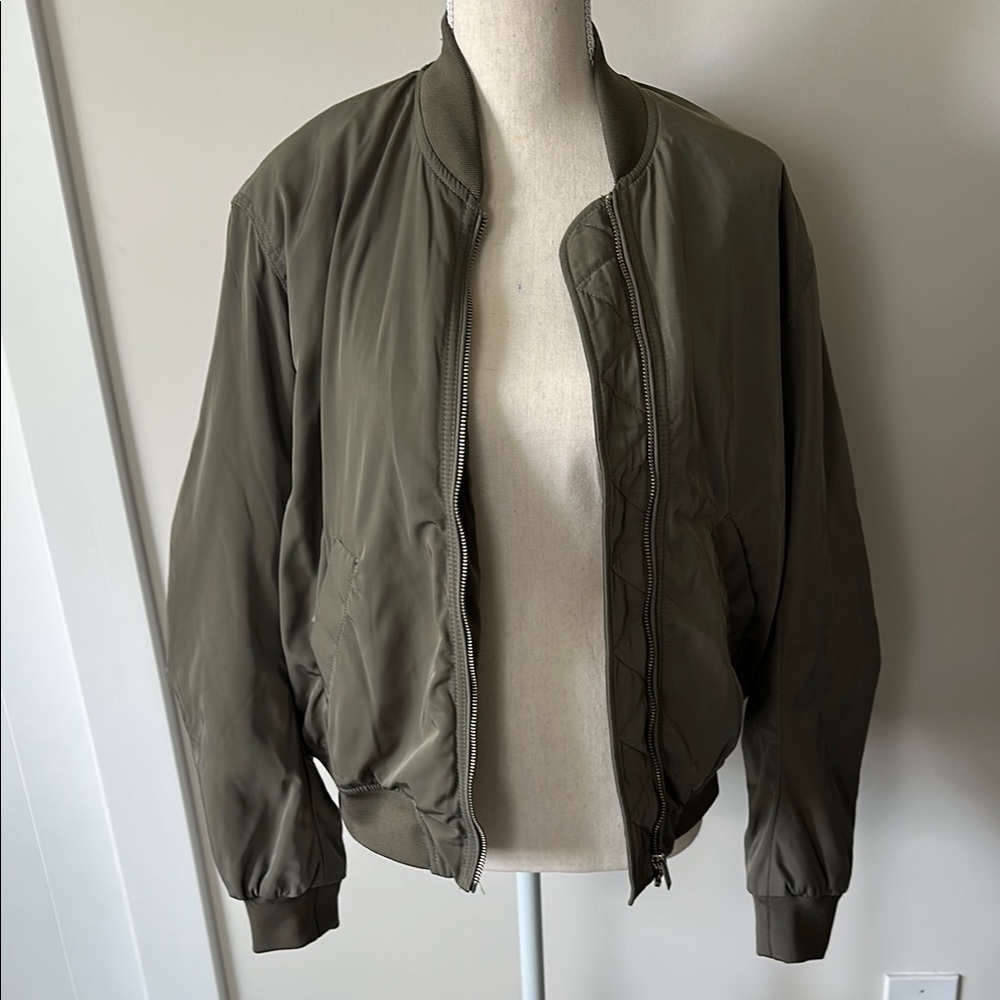 Olive Green Bomber Jacket